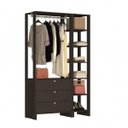 Ver imagem 1 de Closet Modulado 2 Peças com 1 Cabideiro 3 Gavetas e 7 Nichos Yes