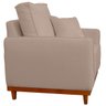 Poltrona Sofa Sena Base de Madeira Luxo Conforto para Hotel e Sala Linho Palha - 5