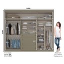 Ver imagem 4 de Guarda-Roupa Casal 6 Portas 4 Gavetas Nova York Espresso Móveis