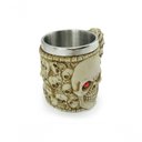 Ver imagem 7 de Caneca Caveira Olho Vermelho Alça 400ml Copo Metal e Resina