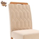 Ver mais imagens de Conjunto de Mesa de Jantar com Tampo de Vidro Off White Agata e 4 Cadeiras Paola Suede Nude e Cinamo