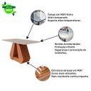 Ver imagem 7 de Conjunto de Mesa de Jantar com Tampo de Vidro Off White Agata e 4 Cadeiras Paola Suede Nude e Cinamo