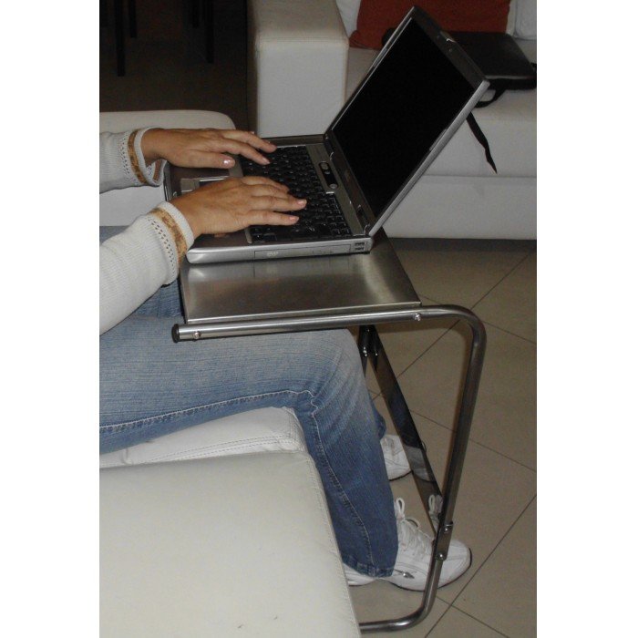 Mesa para notebook em aço inoxidável Therj MN40X55 55cm x 40cm x 65cm - 3