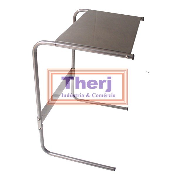 Mesa para notebook em aço inoxidável Therj MN40X55 55cm x 40cm x 65cm