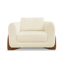 Ver imagem 3 de Poltrona Decorativa Nuvina Linho Pérola - Loja Sheep