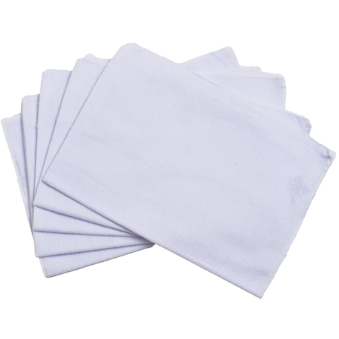 Kit com 10 Flanelas Branca para Limpeza Lojaloja