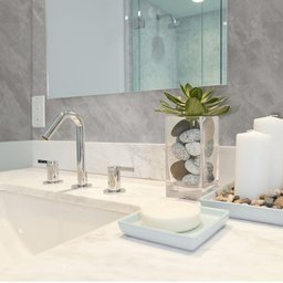 Papel de Parede Adesivo Lavavel Marmore Kronos Cinza - 11