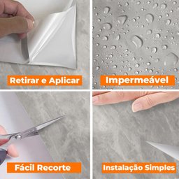 Papel de Parede Adesivo Lavavel Marmore Kronos Cinza - 7
