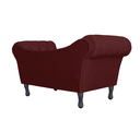 Ver imagem 3 de Sofá Recamier Recepção Decorativo 02 Lugares Londres Suede Vermelho Bordo - Incasa Decor