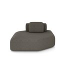 Ver imagem 1 de Sofá Ilha Dakota Chaise 168cm Modulado Encosto Almofada Solta Veludo Marrom Escuro G33 - Gran Belo