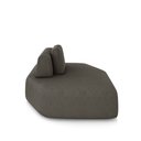 Ver imagem 5 de Sofá Ilha Dakota Chaise 168cm Modulado Encosto Almofada Solta Veludo Marrom Escuro G33 - Gran Belo