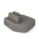 Ver imagem 6 de Sofá Ilha Dakota Chaise 168cm Modulado Encosto Almofada Solta Veludo Marrom Escuro G33 - Gran Belo