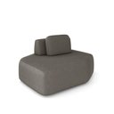 Ver imagem 2 de Sofá Ilha Dakota Chaise 168cm Modulado Encosto Almofada Solta Veludo Marrom Escuro G33 - Gran Belo