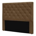 Ver imagem 4 de Cabeceira Casal 1,40m Toledo Suede Caramelo - Pallazio