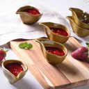 Ver imagem 2 de Molheira Oval Orgânico Ambar 8x6cm - Porto Brasil