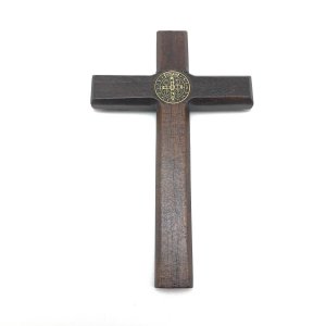 Crucifixo Cruz De Porta Ou Parede Com Medalha De São Bento 12 Cm Armazém Católico 6101