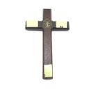 Ver imagem 3 de Crucifixo Cruz De Porta Ou Parede Com Medalha De São Bento 12 Cm Armazém Católico 6101