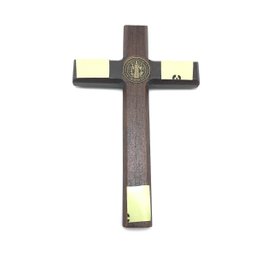 Crucifixo Cruz De Porta Ou Parede Com Medalha De São Bento 12 Cm Armazém Católico 6101 - 3