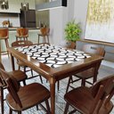 Ver imagem 6 de Mesa retangular com 5 cadeiras para sala de jantar com azulejo - Luar