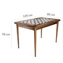 Ver imagem 3 de Mesa retangular com 5 cadeiras para sala de jantar com azulejo - Luar