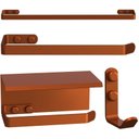 Ver imagem 1 de Kit de Acessórios para Banheiro 4 Peças Rose Gold Fs Max