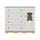 Ver imagem 7 de Cômoda Infantil 95cm 1 Porta com Vidro e 4 Gavetas Doçura Multimóveis Mp4494 Madeirado/branco