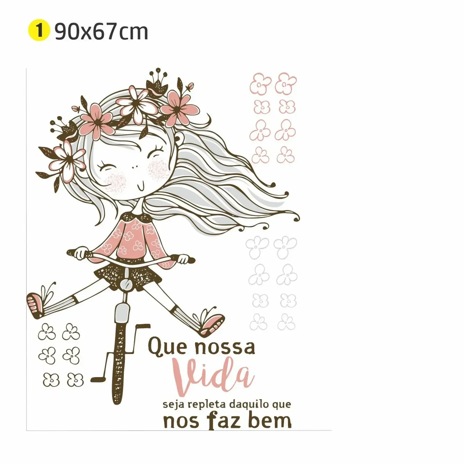 Adesivo Parede que Nossa Vida 90x67 Quarto Infantil