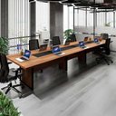 Ver imagem 2 de Mesa de Reunião Corporativa 480cm para 8 Pessoas com Caixa de Tomadas Corporate