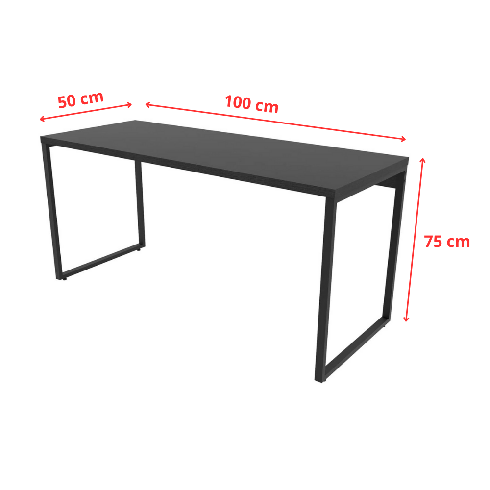 Mesa Gamer Estilo Industrial 100% Mdf Premium 1,00m:preto - 4