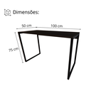 Ver imagem 6 de Mesa Gamer Estilo Industrial 100% Mdf Premium 1,00m:preto