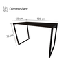 Mesa Gamer Estilo Industrial 100% Mdf Premium 1,00m:preto - 6
