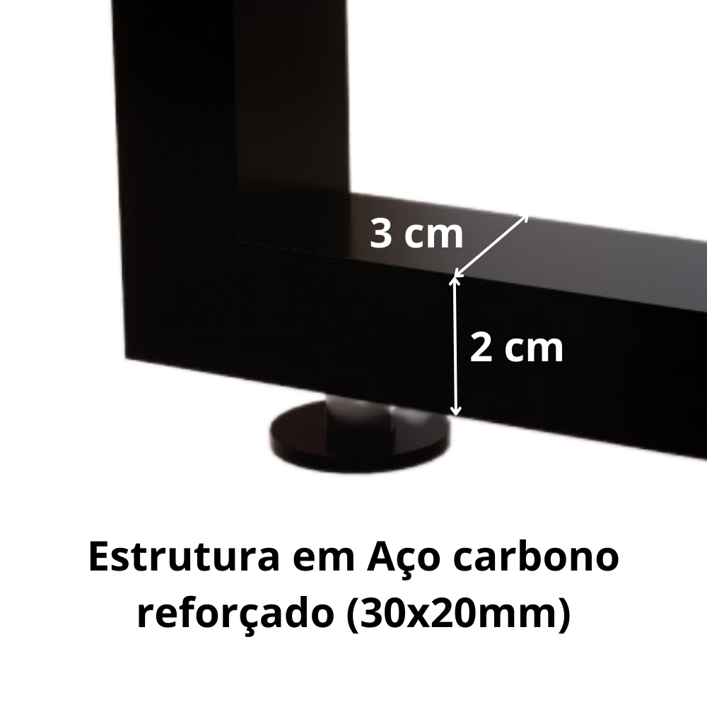 Mesa Gamer Estilo Industrial 100% Mdf Premium 1,00m:preto - 5