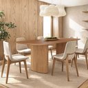 Ver imagem 2 de Mesa de Jantar Orgânica Tivoli 240cm X 110cm 9 Lugares Lamina Cinamomo Mel