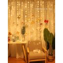 Ver imagem 6 de Cortina Fio de Fada Cobre Led 3x3m Casamento Branco Quente