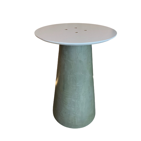 Base para Mesa de Jantar Cone Cimento Queimado para Tampos de 60cm até 110cm - Cinza Claro