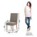 Ver imagem 5 de Cadeira para Mesa de Jantar Ambiente Eloá Kit 2 Peças Nature Marrom Amêndoa - Henn