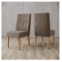Ver imagem 1 de Cadeira para Mesa de Jantar Ambiente Eloá Kit 2 Peças Nature Marrom Amêndoa - Henn