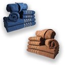 Ver imagem 1 de Jogo de Toalhas 12pcs - 4 Banhos 4 Rosto 4 Tapetes Az+mr