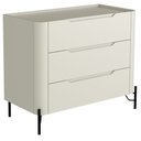 Ver imagem 1 de Cômoda para Quarto Closet Orgânica 3 Gavetas Pés Industrial Preto Bliss I03 Luna - Lyam Decor
