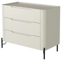 Ver imagem 3 de Cômoda para Quarto Closet Orgânica 3 Gavetas Pés Industrial Preto Bliss I03 Luna - Lyam Decor