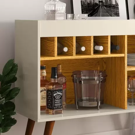 Aparador Adega New Odin - Off White / Nature - 2