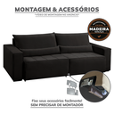 Ver imagem 7 de Sofa Cama 200cm Retratil e Reclinavel 4 Lugares Nepal