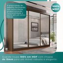 Ver imagem 5 de Guarda Roupa Casal 3 Portas de Correr com 3 Espelhos 6 Gavetas Fênix 100% MDF - Mais Móveis