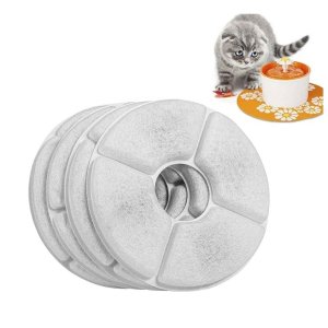 Filtro Refil 4 Uni Fonte Bebedouro Gato Pet Animal de Estimaçao Cachorro Carvao Ativado Agua Limpa P