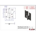 Ver imagem 2 de Dobradiça Hamburguesa 7cm Esquerda Preta Cartela 2 Unidades 63870 Loth