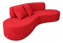 Ver imagem 4 de Sofá e Puff Orgânico Virginia 200cm Sala Suede: Vermelho