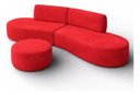 Ver imagem 5 de Sofá e Puff Orgânico Virginia 200cm Sala Suede: Vermelho