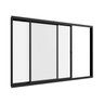Janela Vitrô 2 Folhas sem Grade 1,50m X 1m em Alumínio Preto com Vidro – Vitrolar - 1