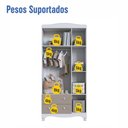 Ver imagem 6 de Guarda-Roupa Infantil Linha Encanto 3 Portas, 2 Gavetas e Nichos - Completa Móveis