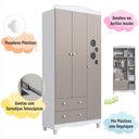 Ver imagem 4 de Guarda-Roupa Infantil Linha Encanto 3 Portas, 2 Gavetas e Nichos - Completa Móveis